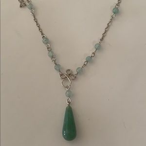 Aventurine silver Necklace